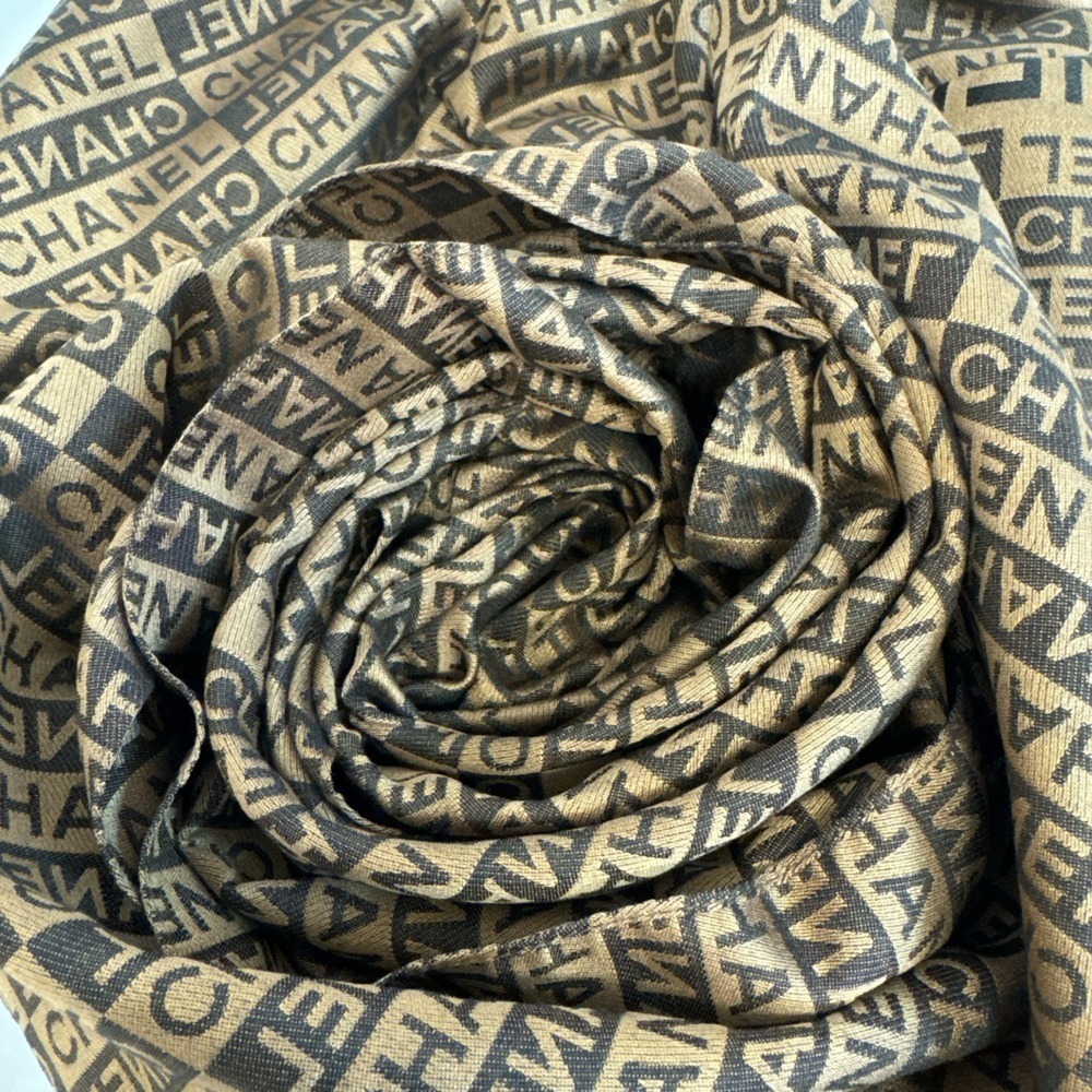 CHANEL Chanel Scarf Brown